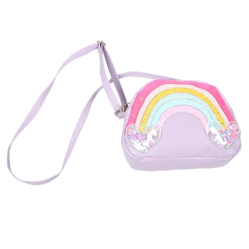 WRITWAA Süße Macaron Farbige Umhängetasche für Mädchen Regenbogen Handtasche für Leicht und Praktisch für Schule und Partys von WRITWAA