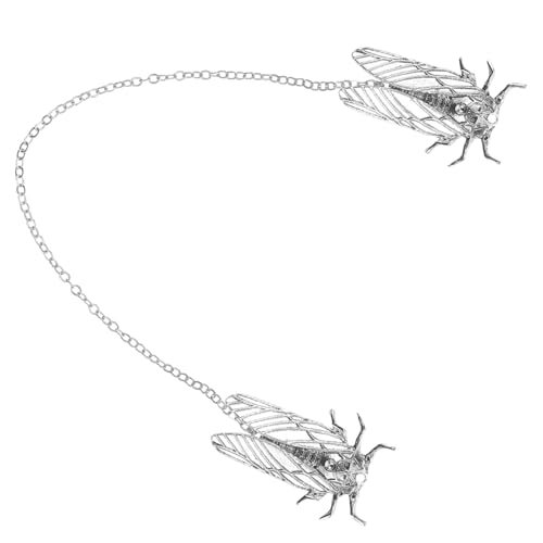 WRITWAA Süße Zikaden brosche für Damen und Herren Silberfarbener Anstecker mit Kettenanhänger Niedliches Tierdesign Modisches Hemd Anzugzubehör Detailreich Verarbeitet Einzigartiges WRITWAA Süße Zikaden brosche für Damen und Herren Silberfarbener Anstecker mit Kettenanhänger Niedliches Tierdesign Modisches Hemd Anzugzubehör Detailreich Verarbeitet Einzigartiges von WRITWAA