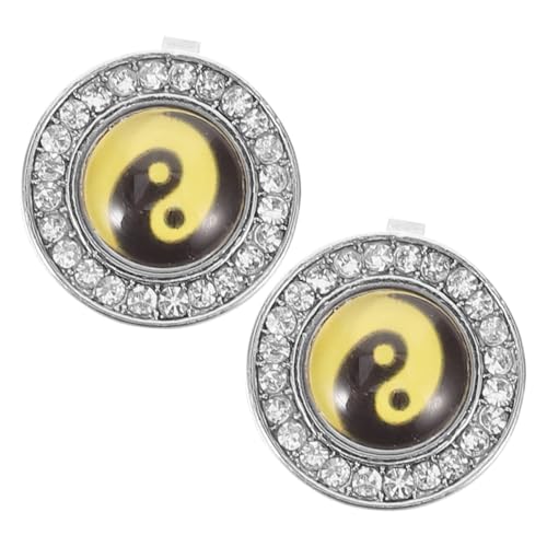 WRITWAA Tai Chi Cufflinks Knopfüberzüge für Hemden Strassknopfabdeckungen Dekorative Strassknöpfe Abdeckung Knopfdekoration Benutzerdefinierte Manschettenlinks für Männer Zinklegierung von WRITWAA