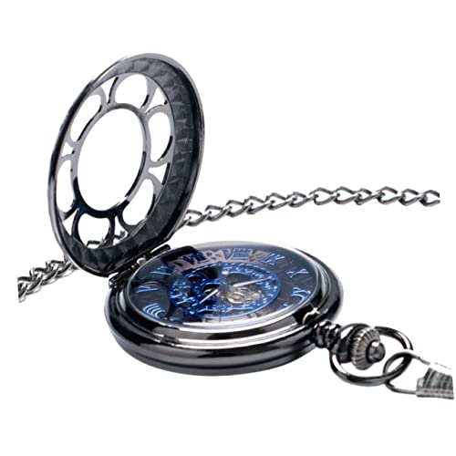 WRITWAA Retro Mechanische Taschenuhr Vintage Skelettuhr Römischem Ziffernblatt Leicht Und Tragbar Für Cosplay Und Alltag von WRITWAA