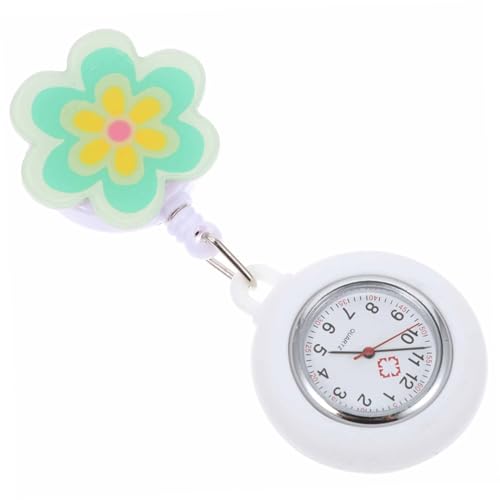 WRITWAA Studenten Taschenuhr Für Leuchtende Quartz Uhr Mit Dehnbarem Clip Praktisches Design Für Pflegekräfte Für Nachtschichten Für Freunde von WRITWAA