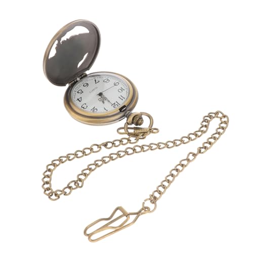WRITWAA Quarz-taschenuhr Vintage Leichte Tragbare Retro-Uhr Mit Kette Für Herren Kleine Uhrenkette Für Taschenuhr Zeiteinstellung Einfach von WRITWAA