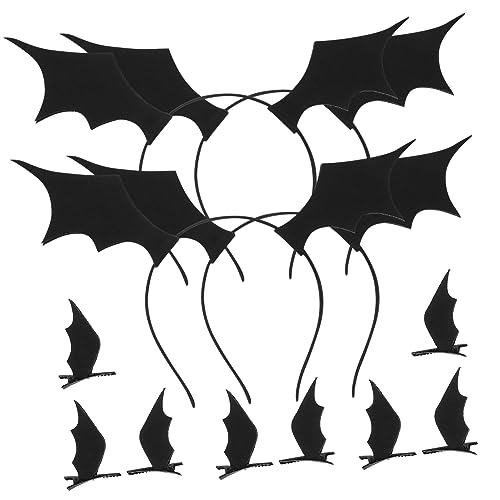 WRITWAA Teiliges Halloween Fledermaus Set mit Schwarzen Fledermaus Haarreifen Bequemer Party Haarreif für Halloween Cosplay und Festlichen Kopfschmuck WRITWAA Teiliges Halloween Fledermaus Set mit Schwarzen Fledermaus Haarreifen Bequemer Party Haarreif für Halloween Cosplay und Festlichen Kopfschmuck von WRITWAA