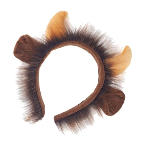 WRITWAA Ochsenhorn Stirnband Aus Tierhorn Damen-stirnband Für Cosplay-party Foto-requisiten Für Automaten Mit Horn Kopfschmuck von WRITWAA