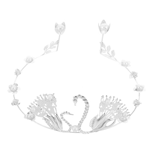 WRITWAA Tortenaufsatz Mit Künstlichen Perlen Und Blumen Kleine Tiara-kuchendekor Für Geburtstag Hochzeit Party Elegant Und Vielseitig Einsetzbar von WRITWAA