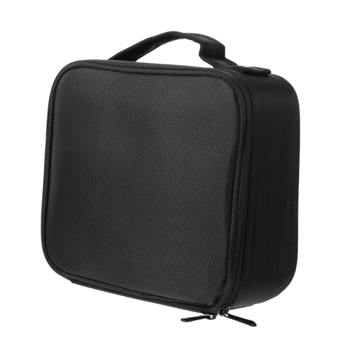 WRITWAA Tragbare Kosmetiktasche Für Reisen Handheld Kulturtasche Schwarz Mehrschichtig Wasserabweisend Make up Organizer Für Damen Herren Teenager von WRITWAA
