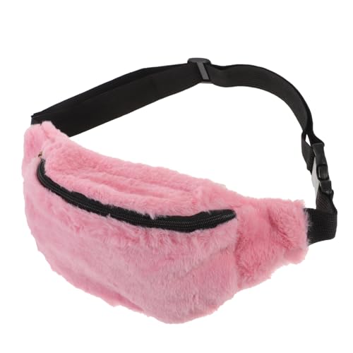 WRITWAA Flauschige Herbst-Winter Umhängetasche Für Damen Bunte Plüsch Bauchtasche Leicht Und Tragbar Vielseitig Als Schulter Und Brusttasche Geeignet Für Reisen von WRITWAA