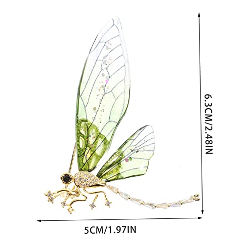 WRITWAA Transparente Dragonfly Brosche mit Modischer Ansteckpin für Kleidung Schals Mäntel und Taschen Leichter Lapel Pin für Damen und Herren von WRITWAA