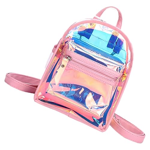 WRITWAA Transparenter Rucksack Für Damen Kleiner Mini-Rucksack Mit Mehreren Fächern Leicht Und Kompakt Durchsichtige Festival-Tasche Bauchtasche Für Reisen von WRITWAA