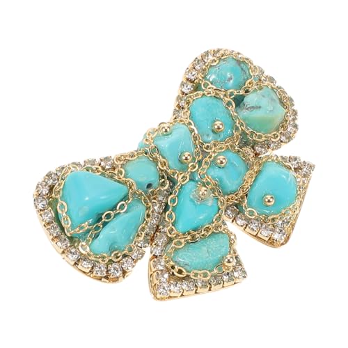 WRITWAA Türkisfarbene Schleifenbrosche als Modische Anstecknadel für Mäntel Pullover Hemden Kleider Sichere Befestigung Vielseitiges Accessoire für Hüte Rucksäcke und Winterbekleidung von WRITWAA