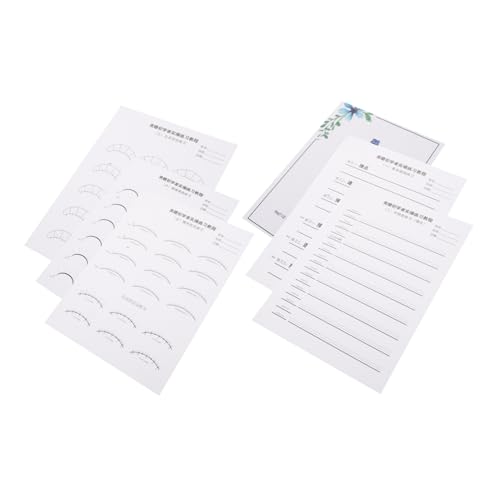 WRITWAA Übungsbuch Zur Wimpernverlängerung Wimpern-mapping-diagramm Wimpern Trainingsset Übungsset Zur Wimpernverlängerung Wimpern-übungsset Papier Weiß von WRITWAA
