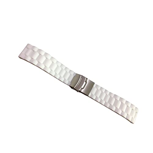 WRITWAA Silikon-uhrenarmband Weiche Uhrenarmbänder Silikonarmband Ersatzarmband Mit Schnalle Uhrenarmband 22mm Bands Gummi 22 Mm Uhrenarmband Silikonband 22-mm-armband Gurt Weiß Anschauen von WRITWAA