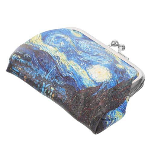 WRITWAA Van Gogh Ölgemälde Souvenir Damen Schlüsseltasche Kinder Münzgeldbörse Reise Mini Aufbewahrungstasche Kosmetiktasche Kleingeldbeutel mit Verschluss Visitenkartenetui Handtaschen von WRITWAA