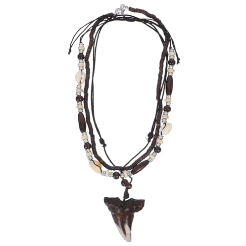 WRITWAA Verstellbare Handgemachte Schmuckstück mit Muscheln und Holzperlen für Männer als Strand Accessoire für Urlaubsoutfits von WRITWAA