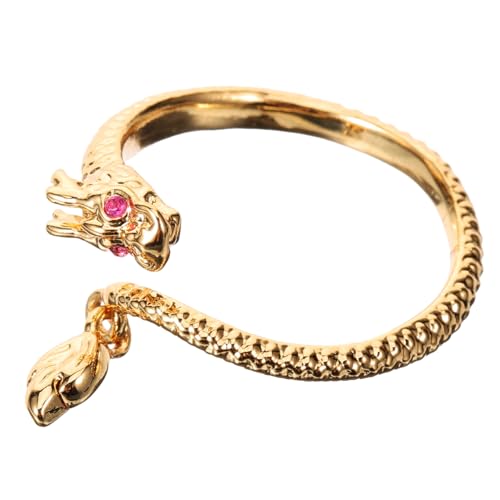 WRITWAA Verstellbarer Damen Fingerring mit Drachenmotiv Offener Statement Ring aus Robustem Material Polierte Oberfläche Leicht und Langlebig Modisches Schmuckstück für Geburtstag Hochzeit von WRITWAA
