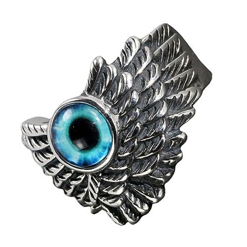WRITWAA Verstellbarer Evil Eye Ring Damen Offener Fingerring Schmuck Trendiges Accessoire Türkischer Stil Charm von WRITWAA