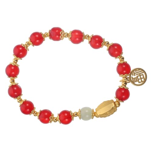 WRITWAA Verstellbares Rotes Drachen-armband Rot Geflochtene Glücksarmband Kette für Damen und Herren zum Jahr Des Drachen mit Langlebigem Metallverschluss von WRITWAA