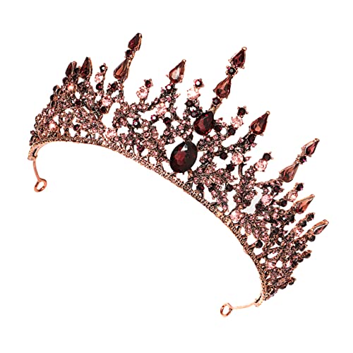 WRITWAA Vintage Barock Krone Haarschmuck Damen Tiara Kopfstück für Hochzeit Braut und Festzüge Robustes Filigranes Design Einfach zu Tragen Charmantes Accessoire von WRITWAA
