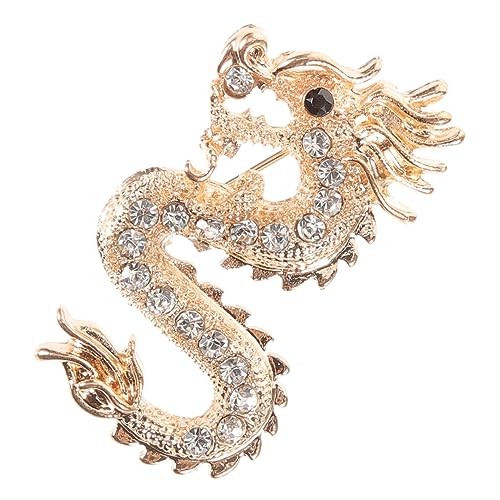 WRITWAA Vintage Chinesische Drachenbrosche Pin Anstecknadel für Damen Modisches Accessoire für Kleidung Jacken Kleider und Handtaschen Einzigartiges mit Retro Design von WRITWAA