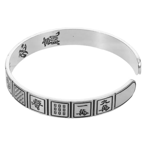 WRITWAA Vintage Mahjong-Armband: Chinesischer Charm-Armreif – Offener Manschettenschmuck – Glücksbringer-Armreif mit Mahjong- als zum Neujahrs- oder Abschlusstag von WRITWAA