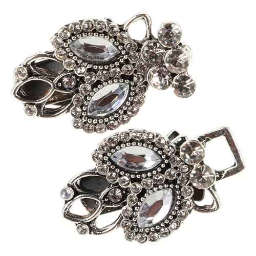 WRITWAA Vintage Rhinestone Clips für Kleidung Multifunktionale Cardigan und Schal Clips mit Kette Schmuckaccessoires für Damen für Cheongsam Silber von WRITWAA