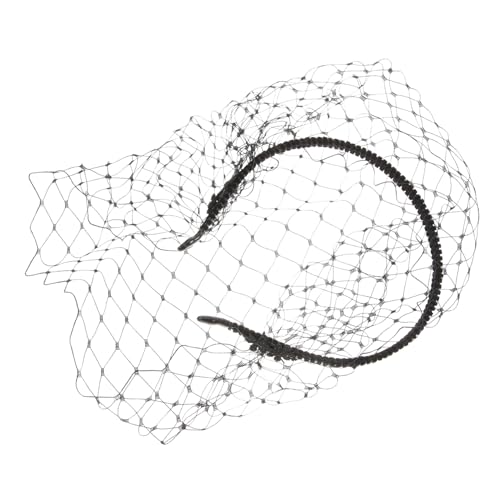 WRITWAA Netz-stirnband Für Damen Schwarz Leicht Und Angenehm Zu Tragen Vintage-schleier-design Schlicht Und Elegant Kopfschmuck Für Alltag Geburtstag Club Halloween-kostüm von WRITWAA