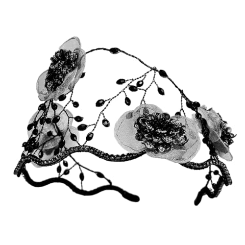 WRITWAA Vintage Spitzenhaarbänder für Haarschmuck mit Kristallverzierung für Hochzeiten Partys und Besondere Anlässe Leicht und Strapazierfähig von WRITWAA