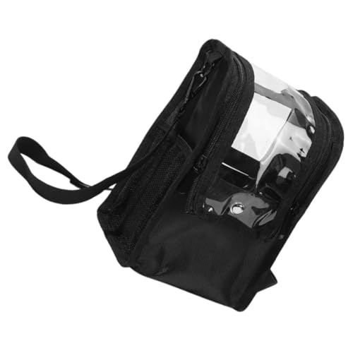 WRITWAA Visagistin Und Kosmetiktasche Autotaschen-Organizer Klarsichttaschen Für Frauen Schminkkoffer Klarer Reise-kulturbeutel Für Damen Auto-Essentials Für Frauen Tragetasche Black Stoff von WRITWAA