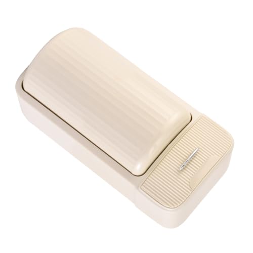 WRITWAA Wandmontierter Badezimmer Organizer Cremefarbener Wandhalter Aufbewahrungsbox Für Zahnbürsten Make Up Pinsel Lippenstift Wasserfest Platzsparend Stabil von WRITWAA