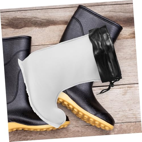 WRITWAA Wasserdichte Gefütterte Regenstiefel-einlegesohlen Thermische Abnehmbare Stiefel-socken für Damen und Herren Warme Weiche Innenfütterung Passend für Stiefel mit Schaftumfang von WRITWAA