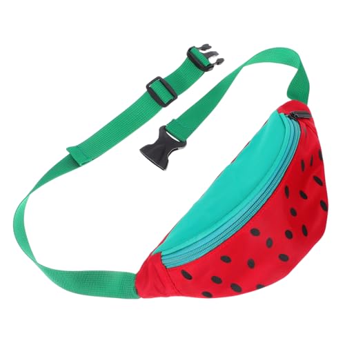 WRITWAA Wassermelonen Umhängetasche für Leichte Strapazierfähige Brusttasche Nylon mit Süßem Obstdesign für Sommer als Münzgeldbörse oder Kleine Schultertasche Flexibel Tragbar für von WRITWAA