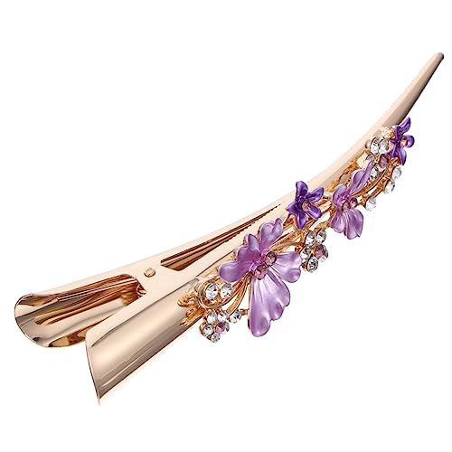 WRITWAA Weibliche Haarspange Große Entenschnabelklammer aus Metall Retro Blumendesign Rutschfest für Damen für Partys und Alltag WRITWAA Weibliche Haarspange Große Entenschnabelklammer aus Metall Retro Blumendesign Rutschfest für Damen für Partys und Alltag von WRITWAA