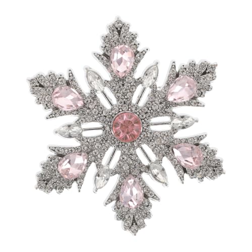 WRITWAA Weihnachtliche Schneeflocken Brosche mit Strass Vintage Lapel Pin für Damen und Herren Festlicher Schmuck für Anzug Mantel Cardigan und Schal Vielseitiges Winter Accessoire von WRITWAA