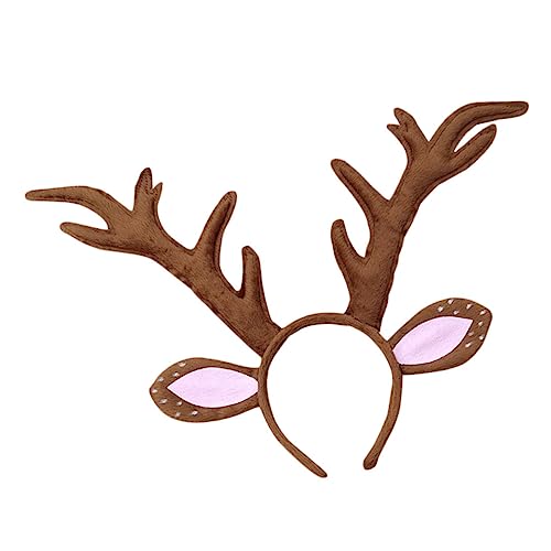 WRITWAA Weihnachtlicher Rentier Haarreif aus Leichtem Langlebigem Material Unisex Stirnband mit Süßem Geweih Design für Erwachsene Bequem und Formstabil für Party und Festtage von WRITWAA