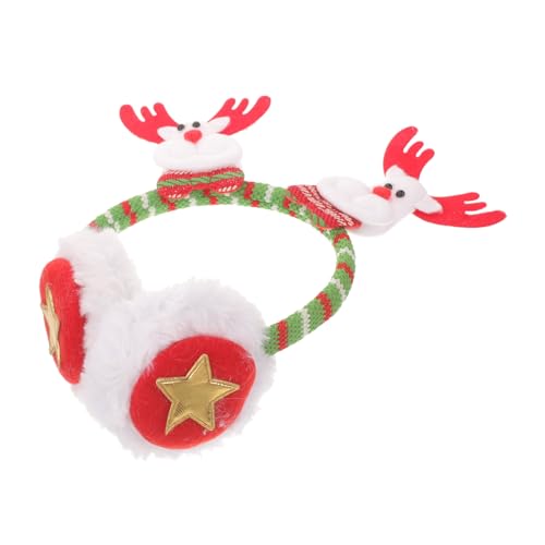 WRITWAA Weihnachten Stirnband Christmas Hat Weihnachts Ohrenschützer Für Und Warme Üsch Earmuffs Rentier Design Üßes Winter Perfekt Für Weihnachtsfeiern Und Karneval Unisex von WRITWAA