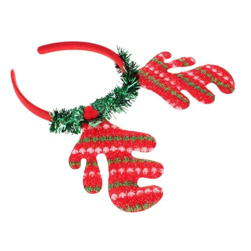 WRITWAA Weihnachts Rentier Haarreif Geweih Stirnband Leicht Komfortabel Für Frauen Mädchen Party Festliche Dekoration Farbvielfalt Wiederverwendbar von WRITWAA