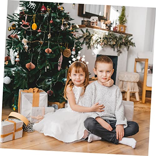 WRITWAA Weihnachts Schneeflocken Haarreif Party Kopfschmuck Weiß Leicht Komfortabel Für Geburtstag Karneval Festliche Kopfband von WRITWAA