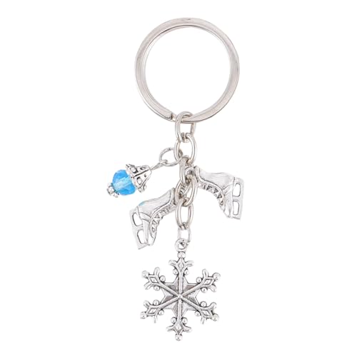 WRITWAA Weihnachten Schneeflocke Form Schlüsselanhänger Silber Schlüsselanhänger Für Stiefel Dekorative Schlüsselanhänger von WRITWAA