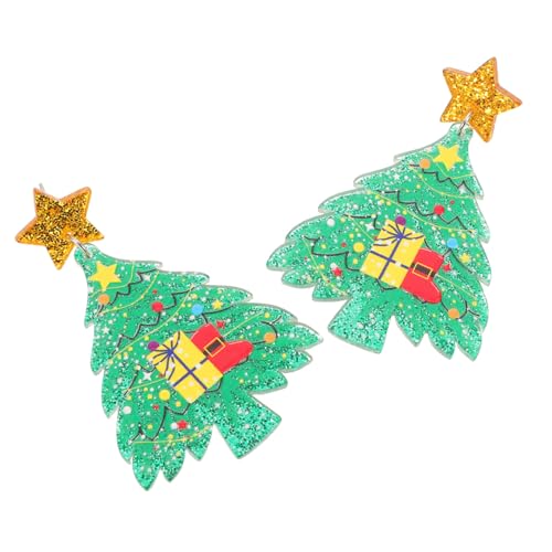 WRITWAA Weihnachtsbaum Ohrhänger Damen Leichtes Acryl Dangle Design Festliche Tropfenohrringe Grün Für Weihnachtsfeier Silvester Schmuck Geschenk WRITWAA Weihnachtsbaum Ohrhänger Damen Leichtes Acryl Dangle Design Festliche Tropfenohrringe Grün Für Weihnachtsfeier Silvester Schmuck Geschenk von WRITWAA