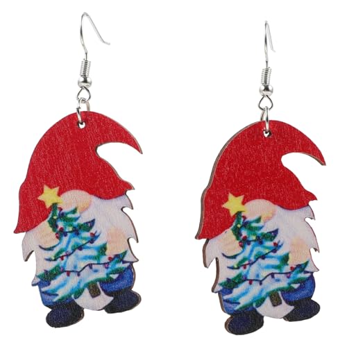WRITWAA Weihnachtsmann Ohrringe Damen Hängend Santa Clause Design Festliche Ohrschmuck Weihnachten Party Zubehör von WRITWAA