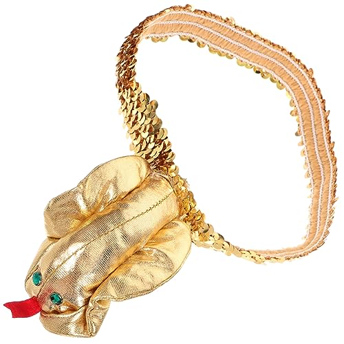 WRITWAA Schlangen-stirnband Mit Goldener Schlange Für Halloween Kostümparty Und Cosplay Leichtes Haaraccessoire Für Fotos Und Schaurige Looks von WRITWAA