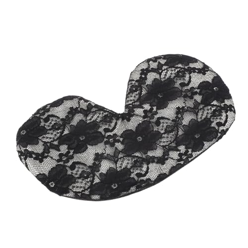 WRITWAA angenehmer Lidschatten Schlafmaske Augenabdeckung mit Spitzendesign schlafende Augenmaske lichtdichte Augenabdeckung elastische Augenmaske tragbare Augenabdeckung Polyester Schwarz von WRITWAA