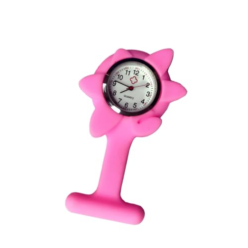 WRITWAA Silikon-hängende Uhr Für Pflegekräfte Sonnenblumenform Praktisches Accessoire Für Ärzte Und Krankenschwestern Langlebig Dekorativ Und Einfach Abzulesen Als Für Freunde Und von WRITWAA