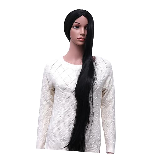WRITWAA Lange Glatte Perücken Für Damen Und Mädchen Haarhaube Aus Hochwertigem Material Haarteil Schönheitszubehör Für Cosplay Bühnenauftritte Und Alltag Schwarz von WRITWAA