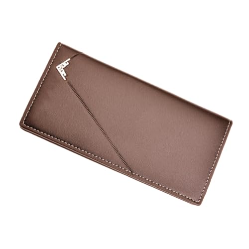WRITWAA Langer Geldbeutel Aus Pu-Leder Für Männer Großes Fassungsvermögen Praktisch Für Geld Und Karten Zipper-Design Für Stilvoll Und Modisch von WRITWAA