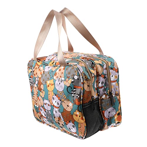 WRITWAA wasserdichte Reise-Make-up-Tasche Pu-Kosmetiktasche Tragbarer Organizer Für Kosmetika Kulturbeutel Mit Aufbewahrungsbehälter Make-up-Tasche Für Reisen Und Outdoor-Einsatz von WRITWAA