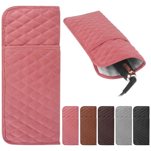 WRORUNER Hitzebeständige Aufbewahrungstasche für Haar-Werkzeuge, Reisetasche, Organizer für Lockenstab, Glätteisen, Glätteisen und andere Haarstyling-Werkzeuge (35,1 x 14 cm) von WRORUNER