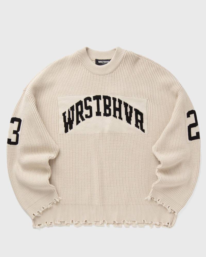 WRSTBHVR TOVE SWEATER men Sweatshirts beige in Größe:M von WRSTBHVR