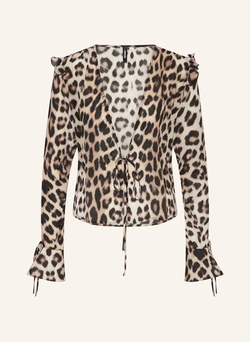 Wrstbhvr Bluse Omba Mit Volants Aus Seide braun von WRSTBHVR