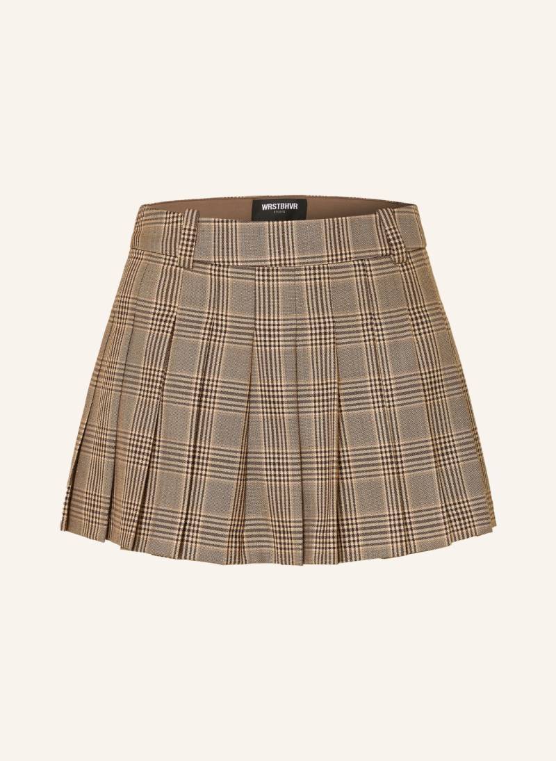 Wrstbhvr Faltenrock Nuria braun von WRSTBHVR